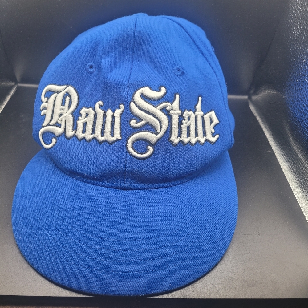 Raw State Blue And White Embroidered Cal Hat L/XL